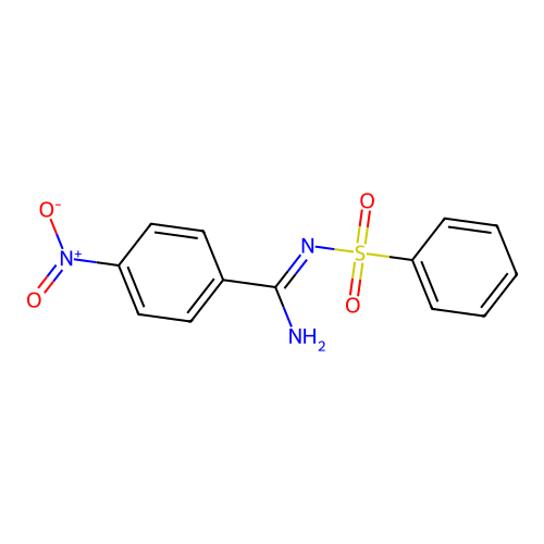 (Z)-4-nitro-N'-(phenylsulfonyl)benzimidamide structure