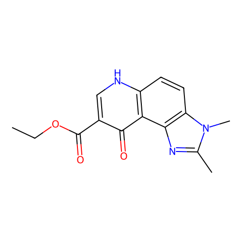 ethyl 2,3-dimethyl-9-oxo-6H-imidazo[4,5-f]quinoline-8-carboxylate structure