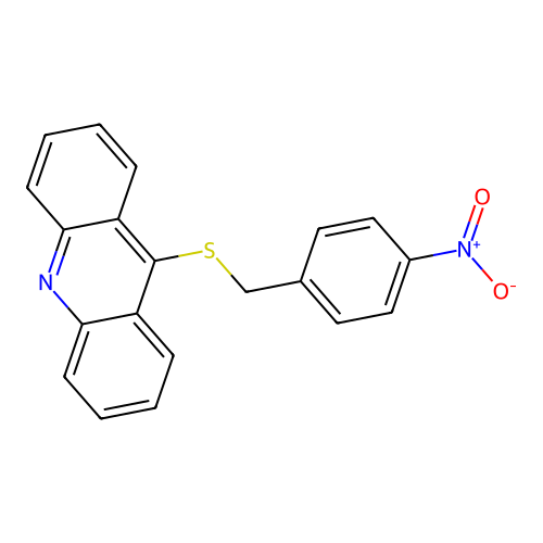 9-[(4-Nitrophenyl)methylsulfanyl]acridine structure