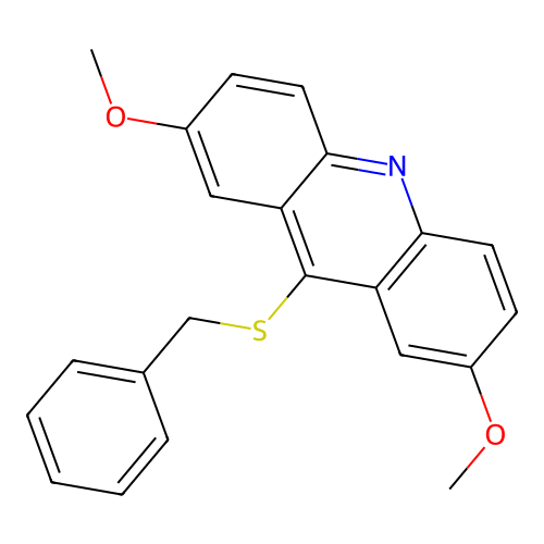 9-(Benzylthio)-2,7-dimethoxyacridine structure