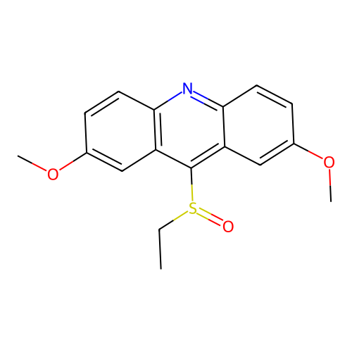 9-(Ethylsulfinyl)-2,7-dimethoxyacridine structure