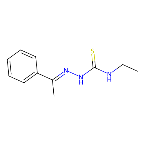 Hydrazinecarbothioamide, N-ethyl-2-(1-phenylethylidene)- structure