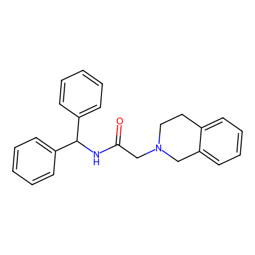 N-Benzhydryl-2-(3,4-dihydro-1H-isoquinolin-2-yl)-acetamide structure