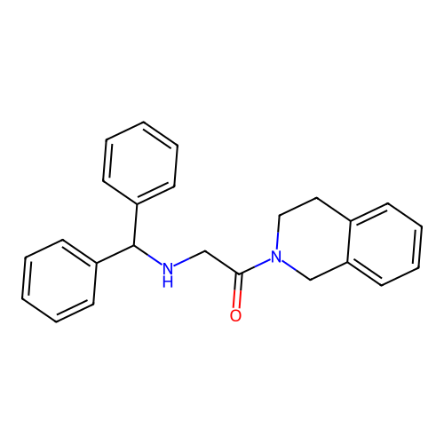 2-(Benzhydrylamino)-1-(3,4-dihydroisoquinolin-2(1H)-yl)ethanone structure