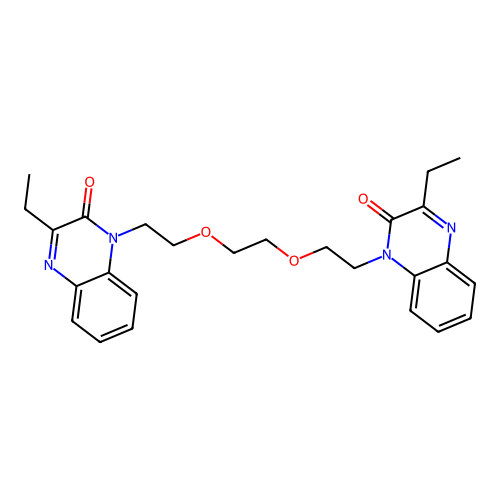 1,8-Bis(3-ethyl-1,2-dihydro-2-oxoquinoxalin-1-yl)-3,6-dioxaoctane structure