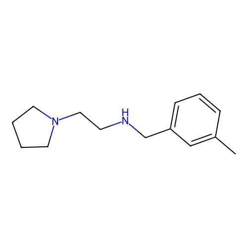 N-(3-methylbenzyl)-2-(pyrrolidin-1-yl)ethanamine structure