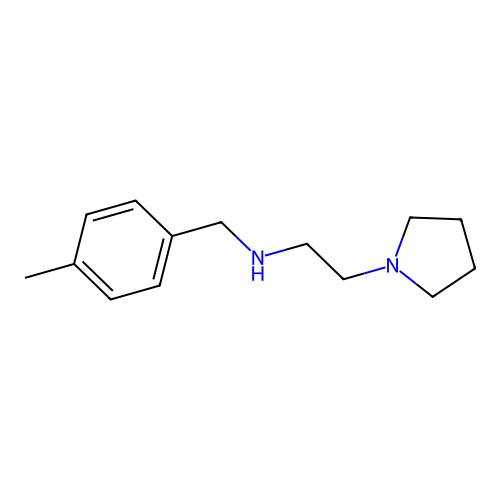 N-(4-methylbenzyl)-2-(pyrrolidin-1-yl)ethanamine structure