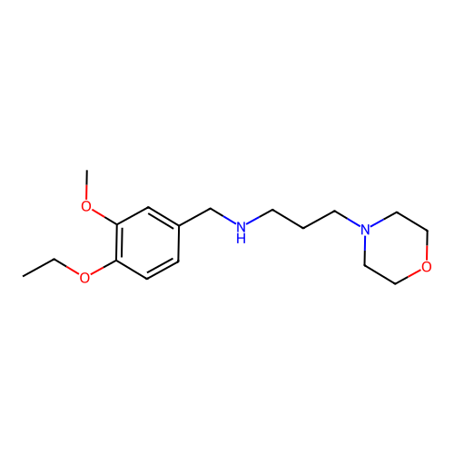 N-(4-ethoxy-3-methoxybenzyl)-3-(morpholin-4-yl)propan-1-amine structure