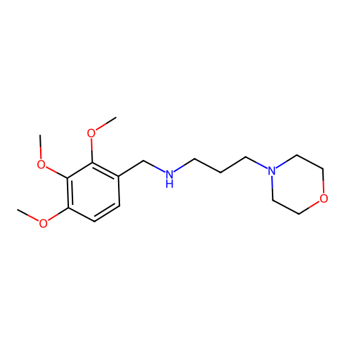 3-morpholin-4-yl-N-[(2,3,4-trimethoxyphenyl)methyl]propan-1-amine structure