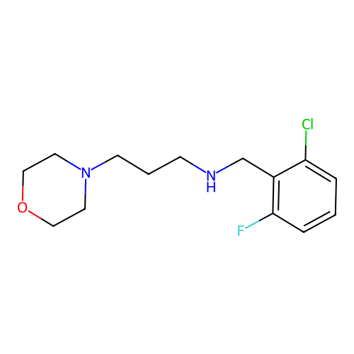 N-(2-chloro-6-fluorobenzyl)-N-[3-(4-morpholinyl)propyl]amine structure
