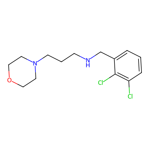N-(2,3-dichlorobenzyl)-N-[3-(4-morpholinyl)propyl]amine structure