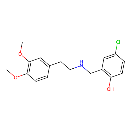 4-Chloro-2-[[2-(3,4-dimethoxyphenyl)ethylamino]methyl]phenol structure