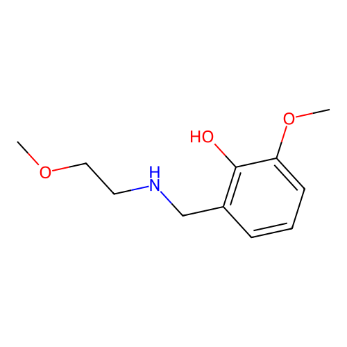 2-Methoxy-6-{[(2-methoxyethyl)amino]methyl}phenol structure