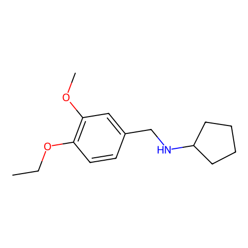 N-(4-ethoxy-3-methoxybenzyl)cyclopentanamine structure