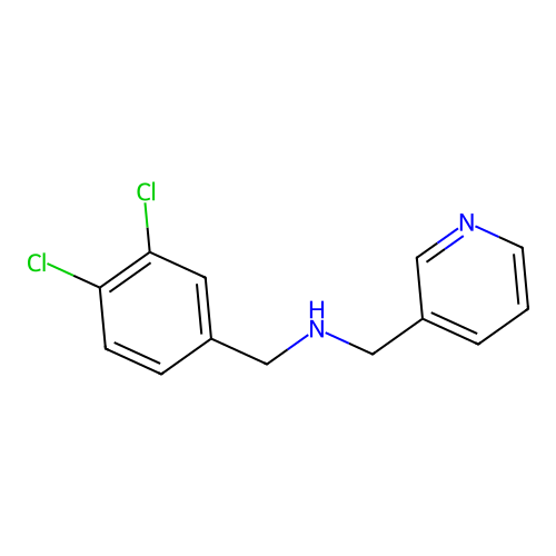1-(3,4-dichlorophenyl)-N-(pyridin-3-ylmethyl)methanamine structure