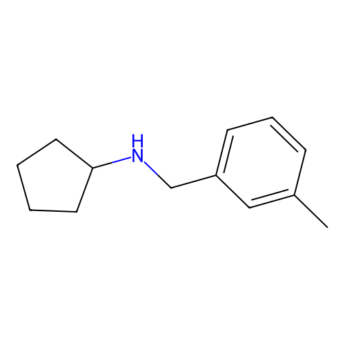 N-[(3-methylphenyl)methyl]cyclopentanamine structure