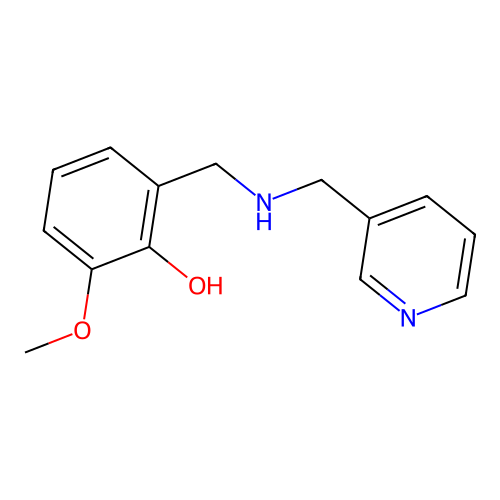 2-Methoxy-6-(((pyridin-3-ylmethyl)amino)methyl)phenol structure