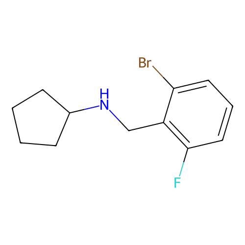 N-Cyclopentyl 2-bromo-6-fluorobenzylamine structure