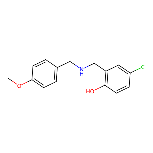 4-Chloro-2-{[(4-methoxybenzyl)amino]methyl}phenol structure