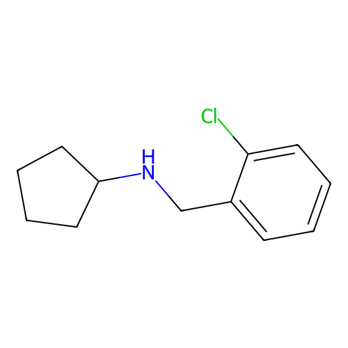 N-[(2-chlorophenyl)methyl]cyclopentanamine structure