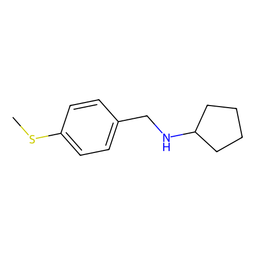 N-{[4-(Methylsulfanyl)phenyl]methyl}cyclopentanamine structure