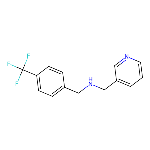 N-(pyridin-3-ylmethyl)-1-[4-(trifluoromethyl)phenyl]methanamine structure