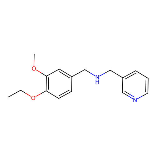 1-(4-ethoxy-3-methoxyphenyl)-N-(pyridin-3-ylmethyl)methanamine structure
