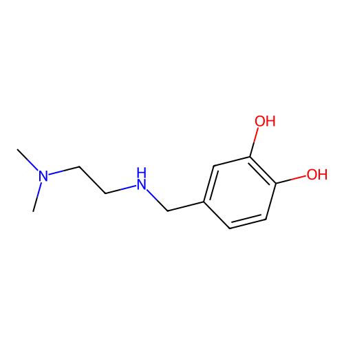 4-({[2-(Dimethylamino)ethyl]amino}methyl)benzene-1,2-diol structure
