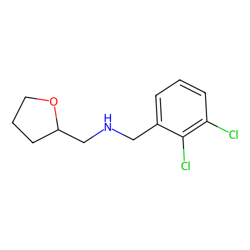 1-(2,3-dichlorophenyl)-N-(tetrahydrofuran-2-ylmethyl)methanamine structure