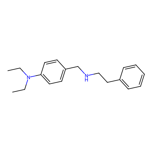 N-[4-(diethylamino)benzyl]-N-(2-phenylethyl)amine structure