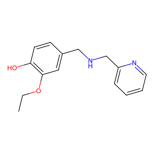 2-Ethoxy-4-{[(2-pyridinylmethyl)amino]methyl}phenol structure
