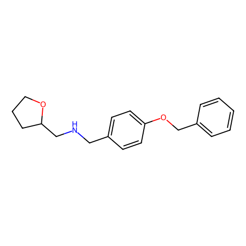1-(oxolan-2-yl)-N-[(4-phenylmethoxyphenyl)methyl]methanamine structure