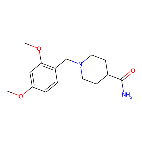 1-(2,4-Dimethoxybenzyl)piperidine-4-carboxamide structure