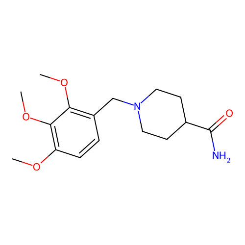 1-(2,3,4-Trimethoxybenzyl)piperidine-4-carboxamide structure
