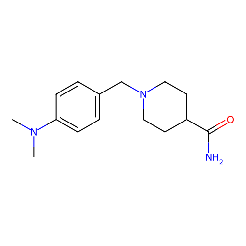 1-[4-(Dimethylamino)benzyl]piperidine-4-carboxamide structure