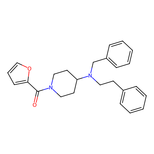 N-benzyl-1-(2-furoyl)-N-(2-phenylethyl)-4-piperidinamine structure
