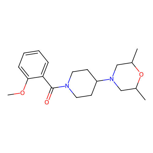 [4-(2,6-Dimethylmorpholin-4-yl)piperidin-1-yl]-(2-methoxyphenyl)methanone structure