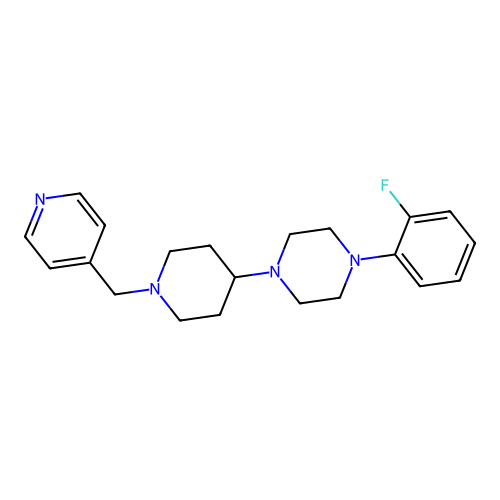 1-(2-Fluorophenyl)-4-[1-(pyridin-4-ylmethyl)piperidin-4-yl]piperazine structure