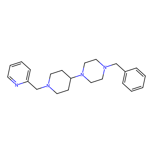1-Benzyl-4-[1-(pyridin-2-ylmethyl)piperidin-4-yl]piperazine structure