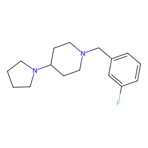 1-(3-Fluorobenzyl)-4-(pyrrolidin-1-yl)piperidine structure