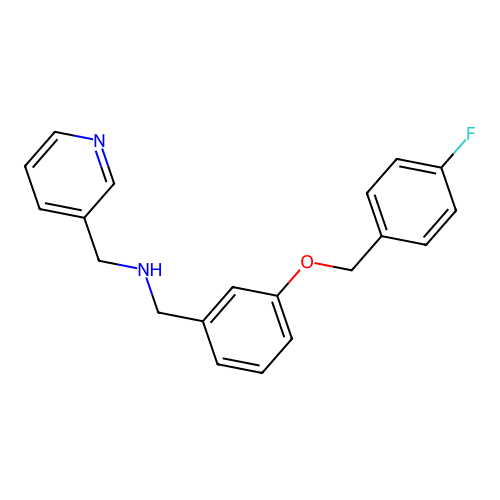 1-{3-[(4-fluorobenzyl)oxy]phenyl}-N-(pyridin-3-ylmethyl)methanamine structure
