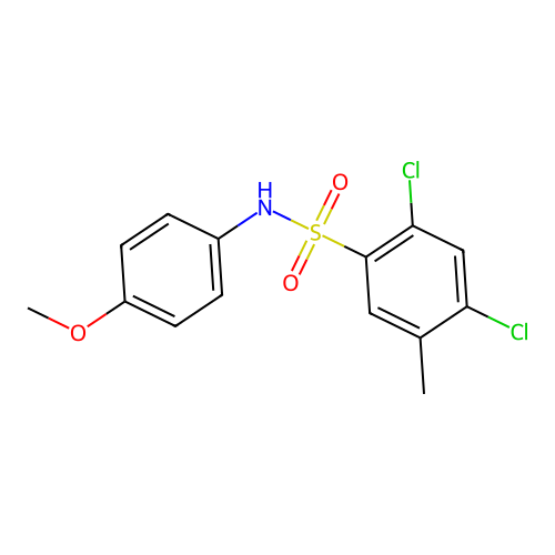 2,4-dichloro-N-(4-methoxyphenyl)-5-methylbenzenesulfonamide structure