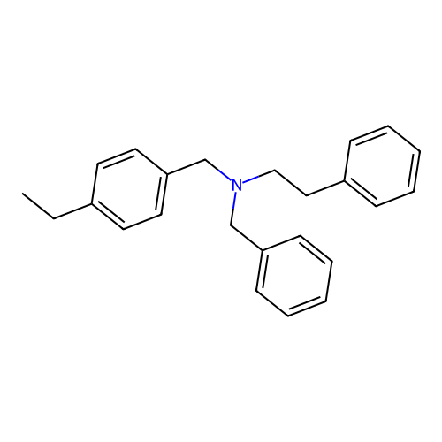 N-benzyl-N-(4-ethylbenzyl)-2-phenylethanamine structure