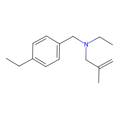N-ethyl-N-(4-ethylbenzyl)-2-methylprop-2-en-1-amine structure
