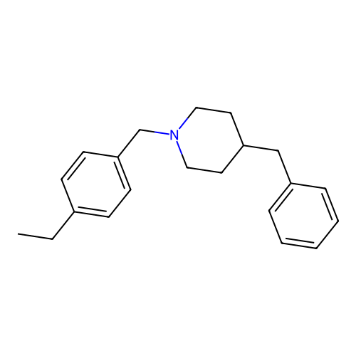 4-Benzyl-1-(4-ethylbenzyl)piperidine structure
