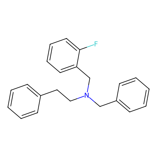 N-benzyl-N-(2-fluorobenzyl)-2-phenylethanamine structure