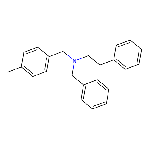 N-benzyl-N-(4-methylbenzyl)-2-phenylethanamine structure
