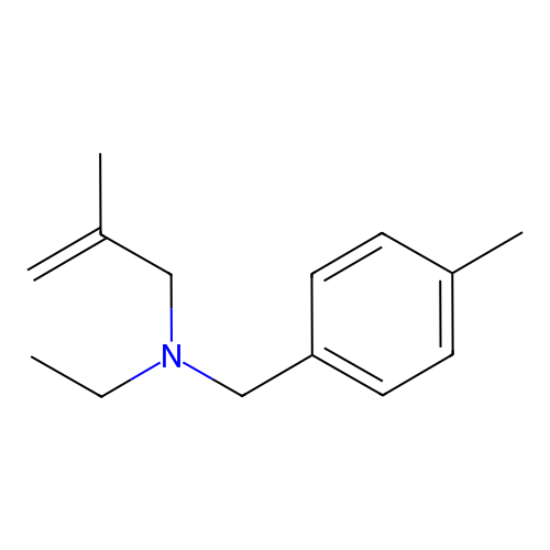N-ethyl-2-methyl-N-[(4-methylphenyl)methyl]prop-2-en-1-amine structure