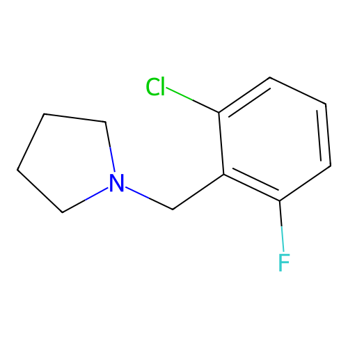 1-(2-Chloro-6-fluorobenzyl)pyrrolidine structure