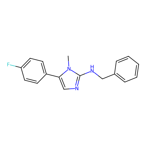 N-benzyl-5-(4-fluorophenyl)-1-methyl-1H-imidazol-2-amine structure